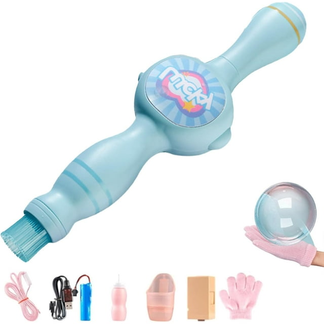 Colorful Smoke Bubble Machine, with Elastic Smoke Effect for Party Elastic Fog Bubble Machines, Lightweight Design (Blue,1 Pcs)