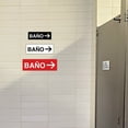 thumbnail image 3 of Signs ByLITA Basic Baño Right Arrow Directional Sign (Brushed Silver) - Small, 3 of 8