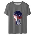 thumbnail image 3 of Camisetas de Manga Corta para las Mujeres, Blusa de Manga Corta de la Moda Del Día de la Independencia Hecha de Poliéster Cómodo para la Primavera Verano, Blusas de Manga Corta para las Mujeres, 3 of 7