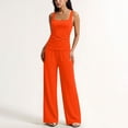 thumbnail image 2 of Purcolt Womens 2 Piece Sets Comfort Breatnable Crew Neck Sleeveless Tank Tops and Wide Leg Pants Outfits Lightweight Slim Fit Loungwear Tracksuits for Yoga Gym Running, 2 of 6