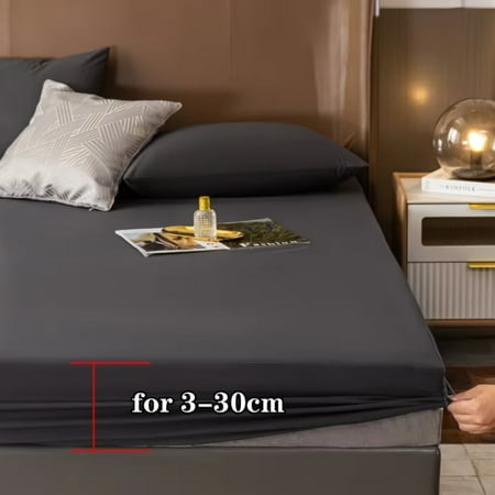 

Waterproof Adjustable Mattress Covers Protector with Elastic Band for Single Double King Size Beds 140/160/180x200 - Breathable and Comfortable Bed Fitted Sheets