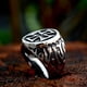 thumbnail image 5 of Anillo de acero de titanio ligero estilo Retro religión anillos de dedo negro Color sólido impermeable tamaño pequeño joyería hombres regalo Ropa, zapatos y accesorios Miscelánea Tamaño 10 Qarigey AP014442-04, 5 of 6