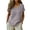 Gray, variant on TAGOLD Womens Short Sleeve Round-Neck Blouses & Shirts Solid Color Loose Linen Summer Top