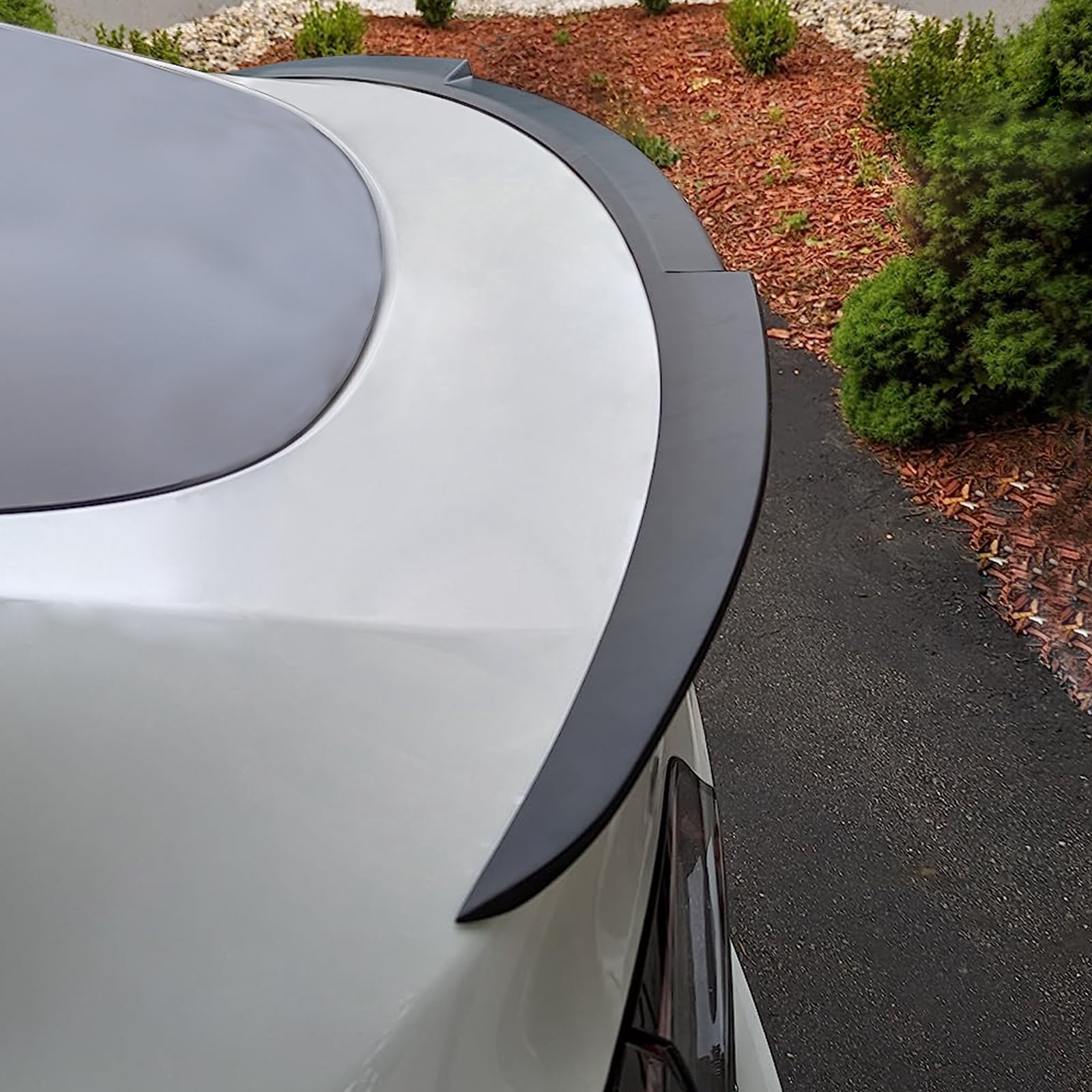 Ikon Motorsports Trunk Spoiler for 2020-2025 Tesla Model Y IKON Style ABS Rear Wing Lip Matte Black