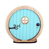 SLYNSHome Fairy Door for Tree,Artificial Wood Door Sculpture Gnome Home Ornaments Decoration for Kids Room,Garden,Wall,Trees Outdoor,Miniature Fairy Garden Outdoor Decor Accessories
