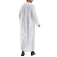 thumbnail image 5 of dzxyzu Men's Kaftan Thobe Muslim Robe Button Up Long Gown Kaftan Thobe with Pockets Mens Arab Thobe Long Sleeve Pocket Casual Robe 2024 Winter Saving, 5 of 9