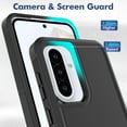 thumbnail image 4 of Decase for Samsung Galaxy A36 5G Case, Shockproof Heavy Duty Hybrid Protection Hard PC Shell Flexible TPU Bumper, Military Grade Drop Proof Durable Protective Case with Screen Protector,Black, 4 of 5