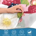 thumbnail image 3 of Yayeee Kitchen Curtains Tier Pair Light Filtering 27"x24" Rod Pocket Short Cafe Window Panel, Pink Raspberries, 3 of 7