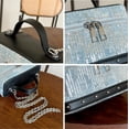 thumbnail image 4 of Denim Hobo Bags Women Cute Square Box Underarm Shoulder Bag Crossbody Purse Y2k Satchels Trendy Top-handle Tote Handbag, 4 of 7