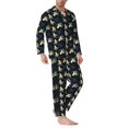 thumbnail image 2 of Naloa Octopus 1 Men’s Pajamas Set - Long Sleeve Button Down Sleep Shirt and Pajama Bottoms Sleepwear Set-Large, 2 of 7
