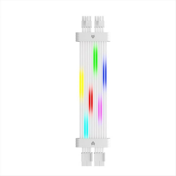 Cable Fuente Alimentación para Tarjeta Gráfica ARGB de 3 X 8 , Cable Extensión Alimentación RGB, Cable Fuente Alimentación RGB para Tarjetas Gráficas 30XX 40XX, Color