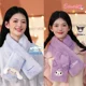 thumbnail image 2 of Bufanda Kawaii Sanrio Cinnamoroll para el cuello, bufanda de peluche mullida de Anime femenino Kuromi My Melody Cross, regalos de invierno coreanos para niñas, 2 of 5