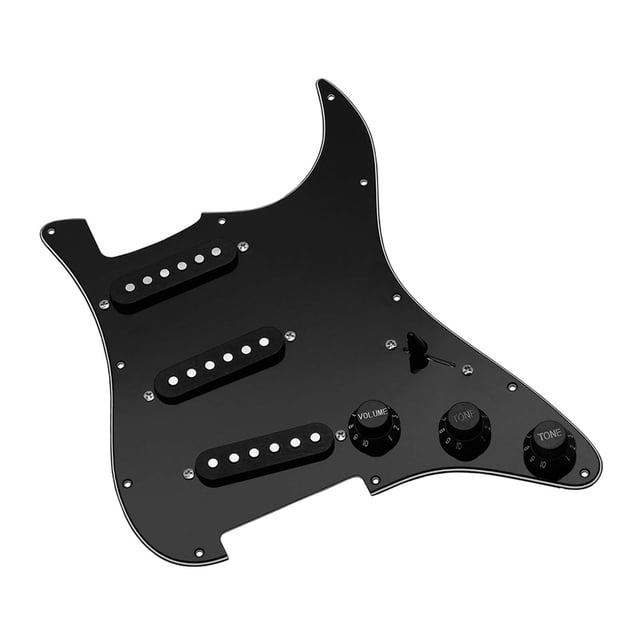 Pickguard de guitarra eléctrica Parte de placa posterior fácil Instalación Profesional Reparación de peso ligero portátil con camionetas Preparadas Negro