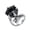 Silver Plated Black, variant on Women Cubic Zirconia Ring Big Bold Radiant CZ Stones Rings Chunky Gemstone Signet Thumb Rings Silver Plated Black Size 10