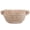 Light Brown, variant on husxh Unisex Furry Fanny Pack Zipper Closure Solid Shoulder Bag Fashion Multifunctional Foldable Lightweight Girls Boys Versatile Bag