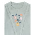 thumbnail image 2 of Modern Moments by Gerber Toddler Girl Sweater with Textural Stitches and Embroidery, Sizes 12M-5T, 2 of 7