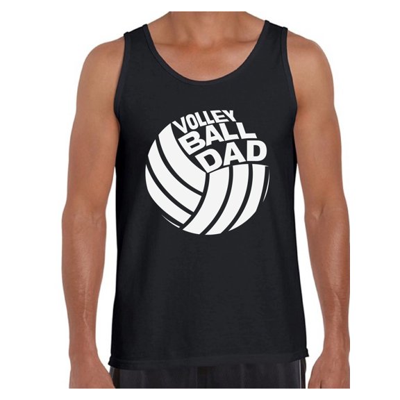 Men's Volleyball Dad Graphic Tank Tops White Volleyball Lover Gift Father's Day