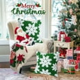 thumbnail image 4 of SANMADROLA Christmas Throw Pillow Covers, 18x18 Throw Pillows Soft Plush Cushion Covers, Set of 2 Xmas Tree Pillowcases Holiday Festivals Winter Home Decor Sofa Couch Bed Porch, Green, 4 of 9