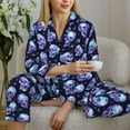 thumbnail image 6 of Bingfone Womens Pajama Sets crystal Skull Print,Long Sleeve Loungewear Pajamas Set-Medium, 6 of 8
