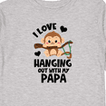 thumbnail image 4 of Inktastic Monkey I Love Hanging out with My Papa Boys or Girls Long Sleeve Toddler T-Shirt, 4 of 5