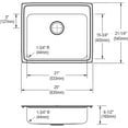 thumbnail image 2 of Elkay LRAD2521652 Lustertone Classic 25 x 21-1/4 x 6-1/2 Single Bowl Drop-in ADA Sink, 2 Holes, Stainless, 2 of 7