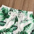thumbnail image 2 of Baby Toddler Boys Printed Swim Shorts Bathing Suit Beach Pool Boy Swim Trunks (Palm Leaves, 3T), 2 of 4