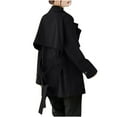 thumbnail image 6 of YUNAFFT Plus Size Vintage Utility Hooded Trench Coat for Women Stretchy Windbreaker Mid-Length Fall Winter Jacket, 6 of 6