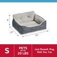 thumbnail image 4 of (6 pack) Vibrant Life Puppy Dog Bed, Plush Bolster Dog for Small Dogs, Small, 21" x 17", Black, 4 of 8
