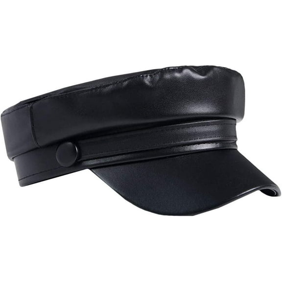 YooGuoGuo PU Leather Newsboy Hats for Women Fiddler Hat Newsboy Cap Beret Hats