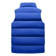 thumbnail image 3 of Zimjoy Mens Puffer Vest Thick Windproof Winter Vest Warm Big and Tall Mens Puffer Jacket Casual Midweight Zip Up Puffy Vests with Pockets, Blue 3XL, 3 of 3