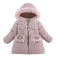 thumbnail image 3 of QIPOPIQ Manteau d'Hiver pour Filles Résistant à l'Eau Long Parka Chaud Manteau Matelassé à Capuche Liquidation, 3 of 5