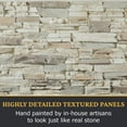 thumbnail image 6 of Faux Stacked Stone 3D Textured Wall Panel Sample | Sedona | 8"L x 8"H | Sample Size | Shore Stone, 6 of 6