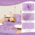 thumbnail image 3 of 12 Pack 35 x 120 inch Long Boho Cheese Cloth Gauze Table Runners Semi Sheer Table Runner for Wedding Decor, 3 of 6