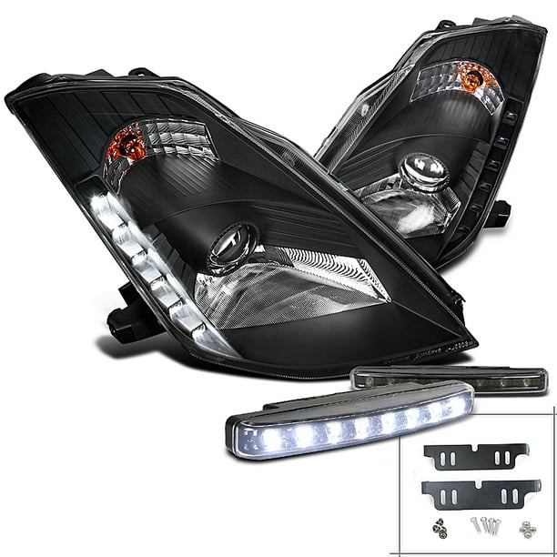 SpecD Tuning Black LED Projector Headlights + 8LED Fog Lamps