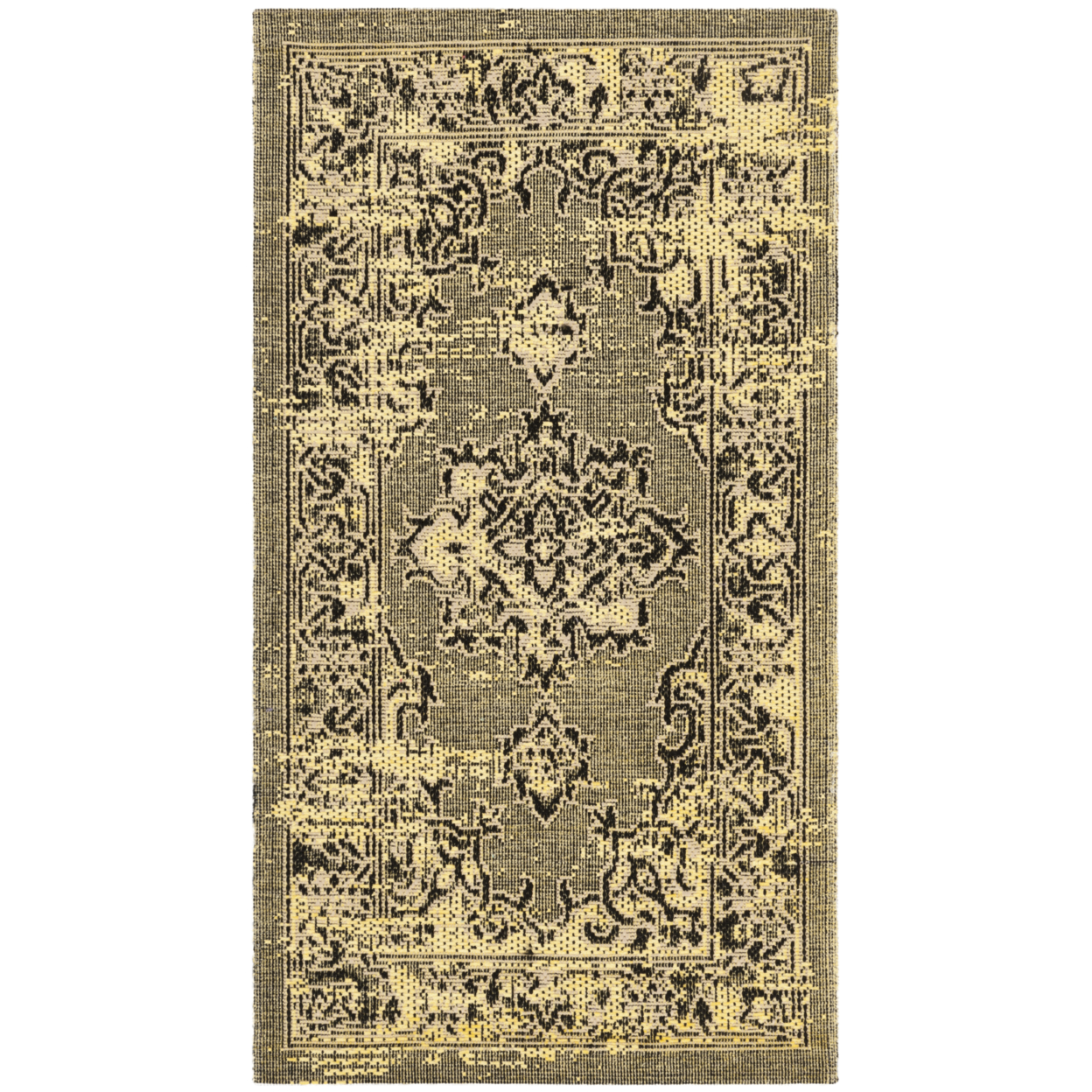 SAFAVIEH Palazzo Teague Traditional Area Rug, Yellow/Black, 8' x 11'
