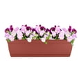 thumbnail image 2 of The HC Companies 24" Eclipse Plastic Window Box 7.76"x24"x6.57", Clay 2 Pack, 2 of 6