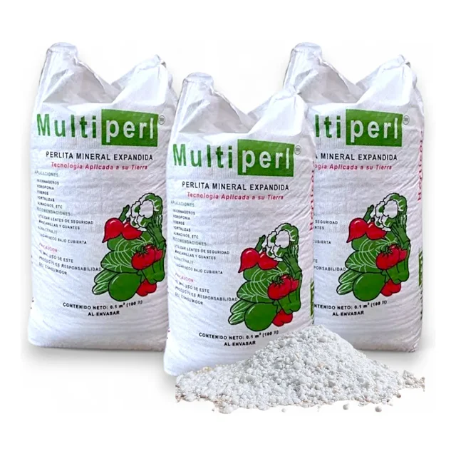 Pack 3 Costales Sustrato Perlita Grado Medio De 100l/14kg