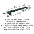 thumbnail image 5 of Amerock Monument 6-5/16 inch Center-to-Center Matte Black Cabinet Pull, 10 Pack, 5 of 8