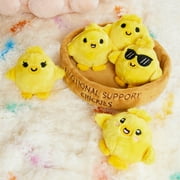 Emotional Support Pals Chickies by Relatable, 5 Chick Plush Toys with Carrying Basket, Cute Animal Plush Gift Set