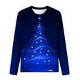 thumbnail image 3 of Jienlioq Hauts de Noël pour Femmes Liquidation T-Shirt Imprimé Manches Longues Blouse Col Rond Hauts Décontractés Chandail en Molleton, 3 of 3