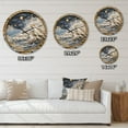 thumbnail image 4 of Designart "Astrology Nebula Marble in Cream III" Abstract Shapes Oversized Wall Clock, 4 of 5