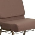 thumbnail image 6 of Flash Furniture HERCULES Series 21''W Church Chair in Brown Dot Fabric with Book Rack - Gold Vein Frame, 6 of 11