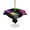 Green, Pink, Purple, variant on Outdoor Tablecloth with Umbrella Hole for Patio/Picnic/Party/Camping, Neon Video Game Waterproof Table Cloth Round Cover Washable, Cartoon Funny Colorful Text Gaming Brick (Dia 54")