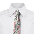 thumbnail image 2 of Watercolor Flowers Necktie, Flourishing Wild Blooms, Dress Tie, 3.7", Reseda Green Pale Pink, by Ambesonne, 2 of 3