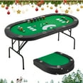 thumbnail image 1 of AVAWING 30" Upgraded Foldable Poker Table for 8 Players Storage Bag Included No Assembly Required, 1 of 8