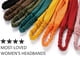 thumbnail image 5 of Diademas para mujer Minnieouse cruzadas pañuelos de viaje color sólido accesorios para la cabeza, 5 of 6