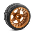 thumbnail image 4 of Neumáticos de goma de repuesto 1:10 para camiones de oruga TT02 XV01, accesorios para vehículos Naranja, 4 of 4