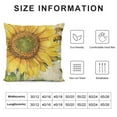 thumbnail image 5 of Nawypu  Oil Painting Watercolor Orange Sunflowers Honeybee Bees Summer Decorative Throw Pillow Cover Case Home Living Room Bed Sofa Car Square, 5 of 5