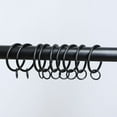 thumbnail image 3 of Uxcell 1.3 Inch Curtain Rings w Eyelet for Curtain Rod Metal Black Pack of 20, 3 of 7