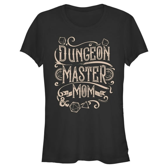Junior's Dungeons & Dragons Dungeon Master Mom  Graphic Tee Black 2X Large